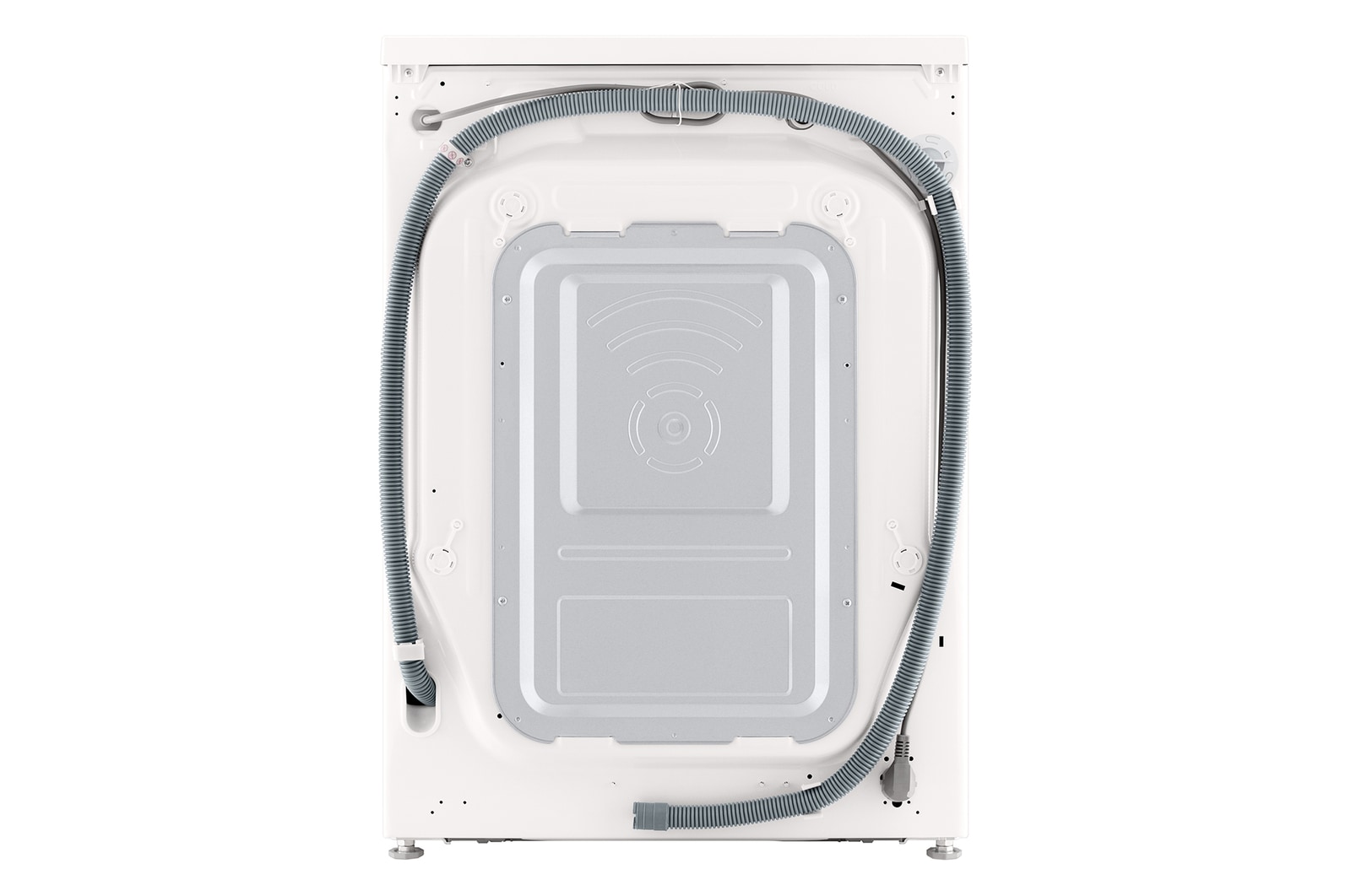 Rear view of LG washer dryer combo