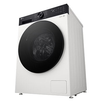 Side view of LG washer dryer combo