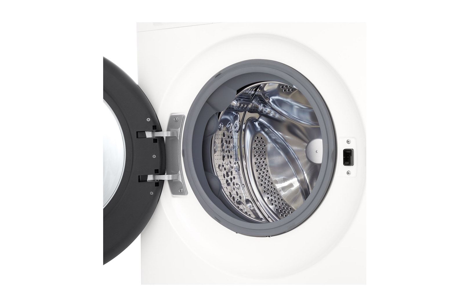 An image for dimension and installation of LG front load washing machine