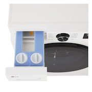 Interior shot featuring LG front load washing machine