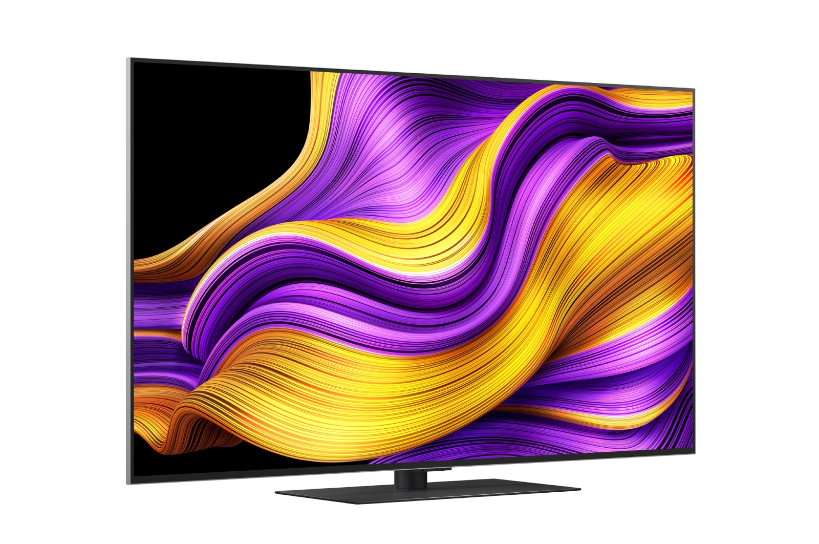 Vue latérale orientée vers la gauche de la Smart TV LG OLED evo AI G5 4K.