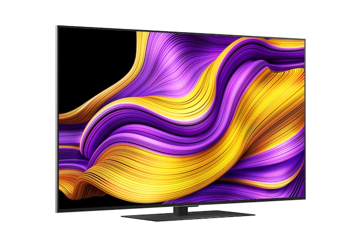 Left-facing side view of LG OLED evo AI G5 4K Smart TV.