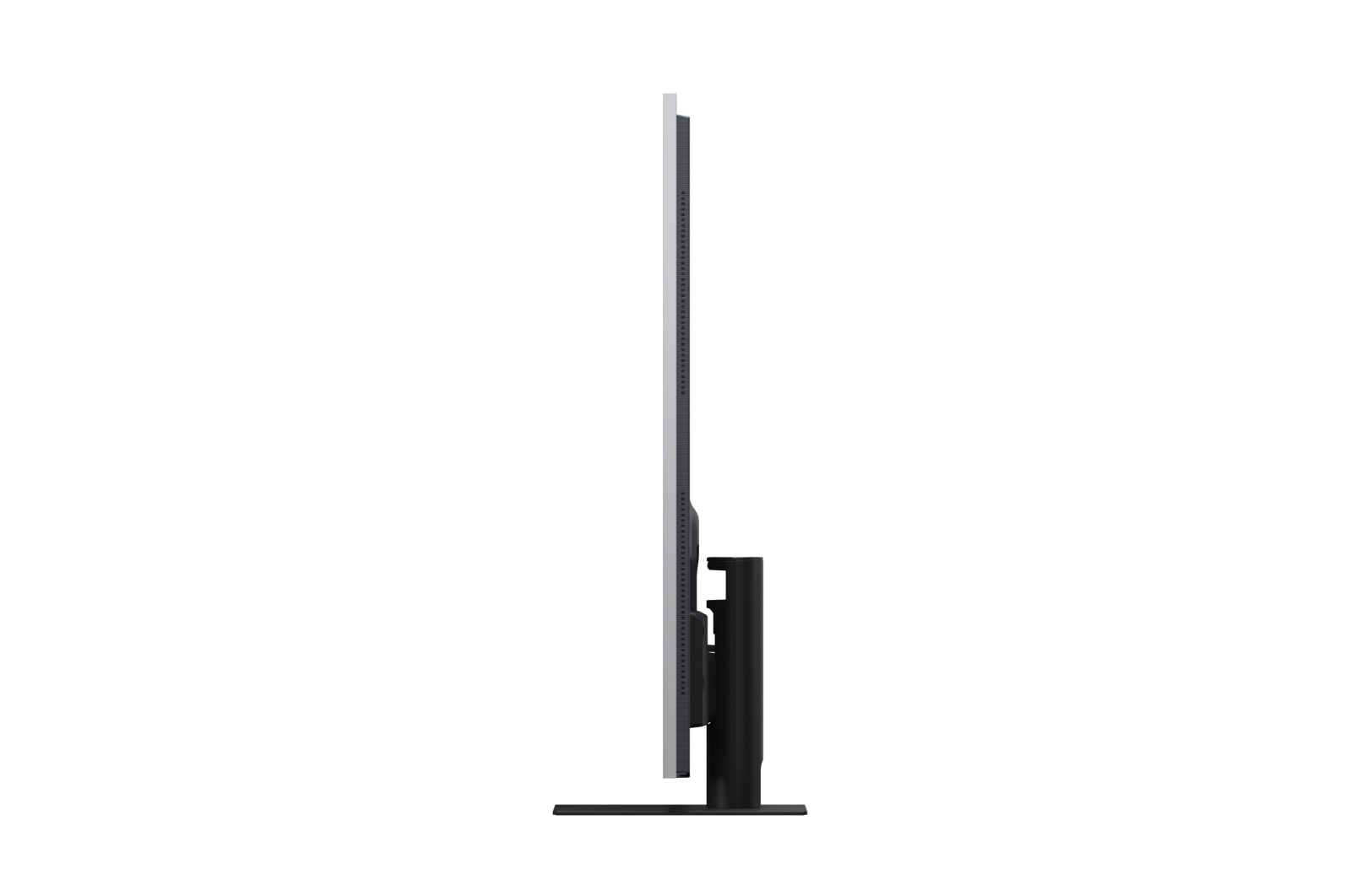 Vue latérale de la Smart TV LG OLED evo AI G5 4K.