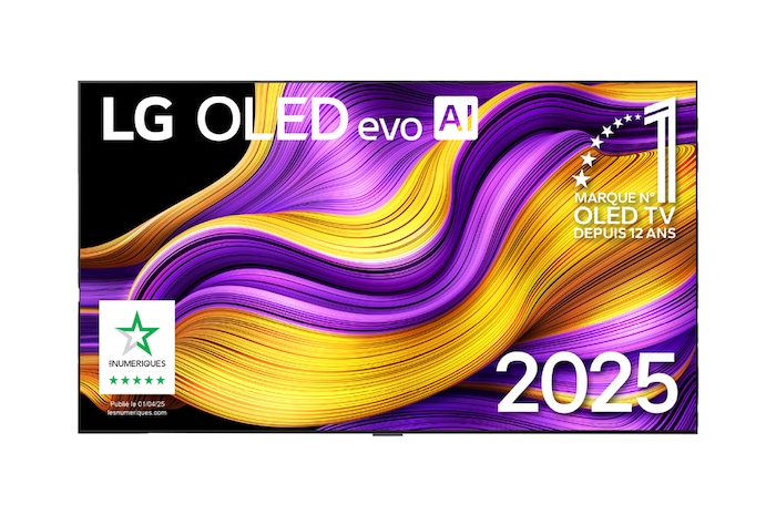 Vue avant de 65 pouces (164 cm) | LG OLED evo  AI C5  | 4K Smart TV  | 2025 OLED65G54LW
