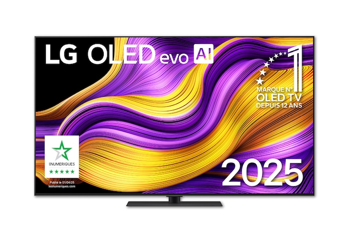 Vue avant de 65 pouces (164 cm) | LG OLED evo AI C5 | 4K Smart TV | 2025 OLED65G56LS