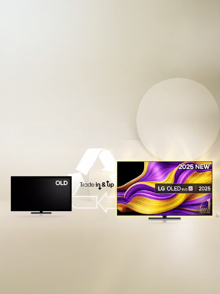 Image montrant une promotion de mise à niveau des téléviseurs LG : échangez vos anciens téléviseurs contre un modèle OLED 2025 et profitez d'une remise exceptionnelle