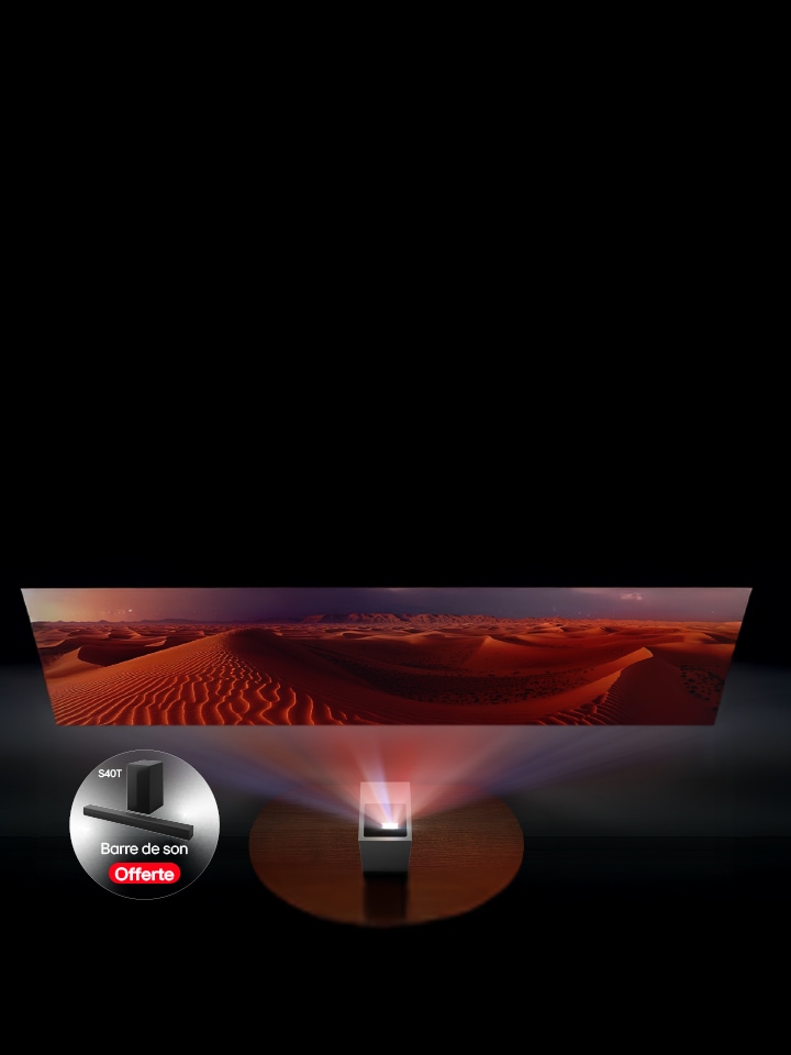 Cinebeam S videoprojecteurs sur fond noir