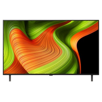 Vue avant de la Smart TV LG OLED AI B5 4K. L’emblème numéro 1 des TV OLED depuis 12 ans et le logo LG OLED AI 2025 sont à l’écran.