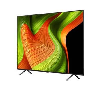 Vue latérale de la Smart TV LG OLED AI B5 4K.