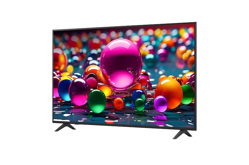 Vue latérale orientée vers la gauche de la LG UHD TV UA75.