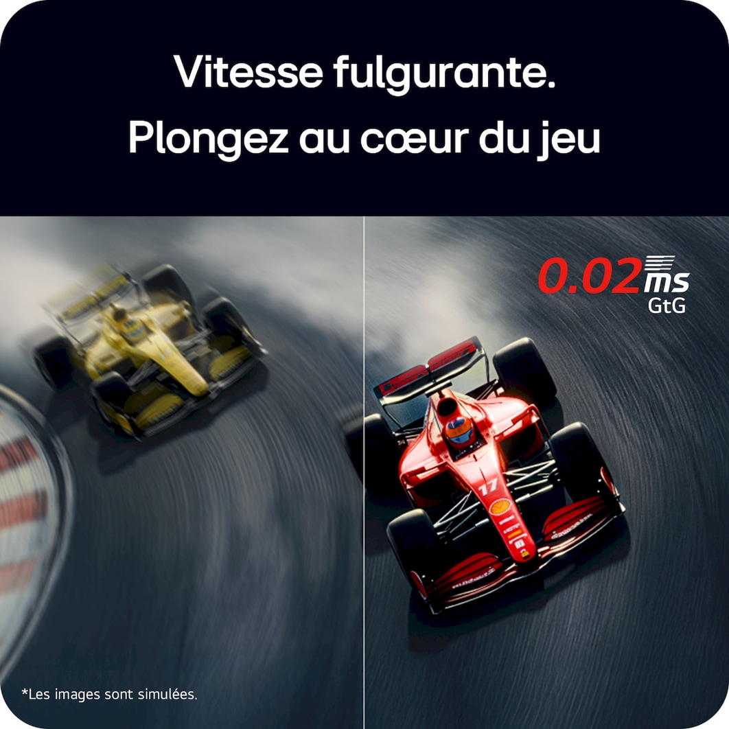 vue de haut du moniteur incliné à +30 degrés