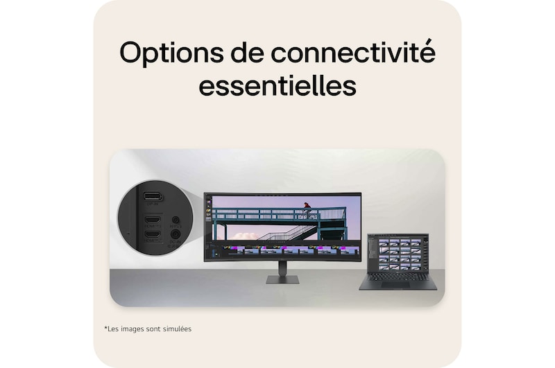 Vue de profil latéral du support de moniteur (inclinaison de +15 degrés)