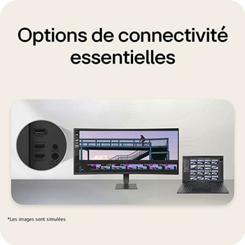 Vue de profil latéral du support de moniteur (inclinaison de +15 degrés)