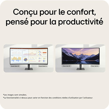 Vue arrière du moniteur avec deux ports visibles