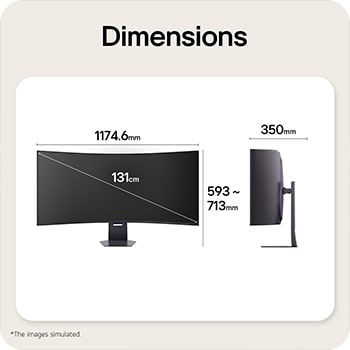 Gros plan arrière du support sur un moniteur pour jeu 52 pouces UltraGear evo G9, 5K2K 240Hz (52G930B)