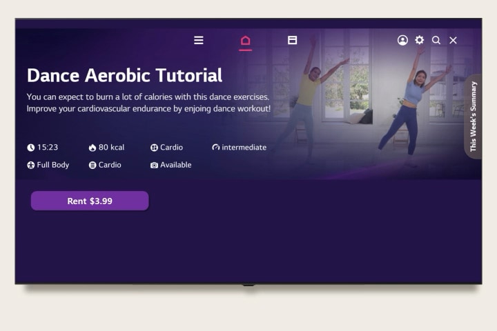 LG Smart TV affichant l’interface webOS Pay, montrant le flux d’achat de contenu étape par étape avec la sélection du mode de paiement, l’écran de saisie du code PIN et la confirmation d’achat.