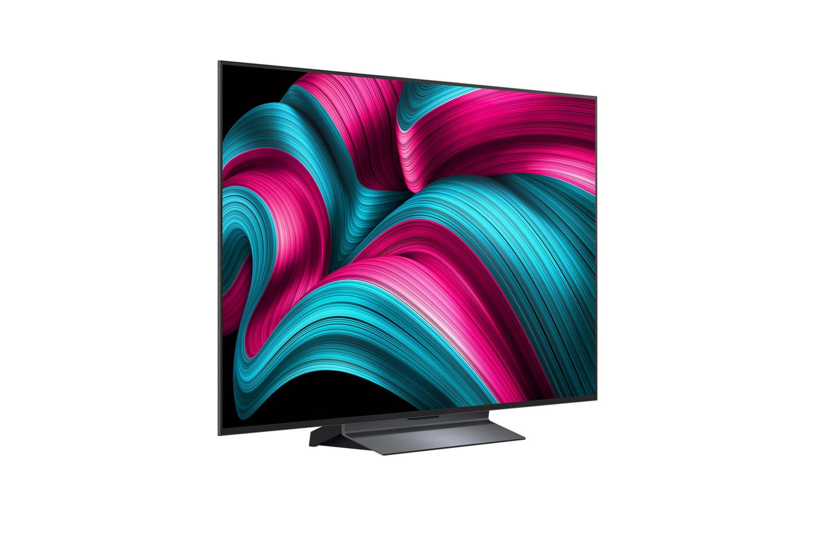 Vue latérale à gauche du téléviseur LG OLED evo AI G5 4K Smart TV.