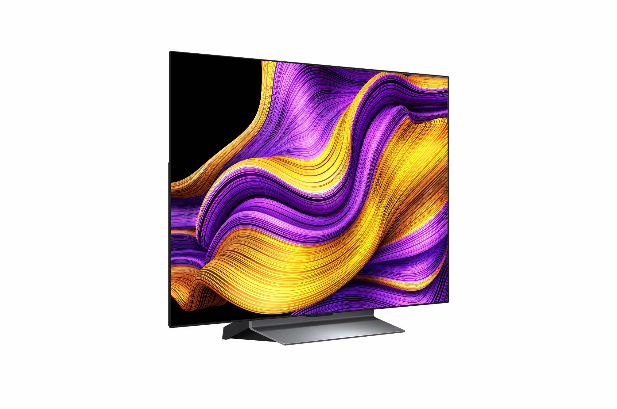 Vue latérale orientée vers la gauche de la Smart TV LG OLED evo AI G5 4K.