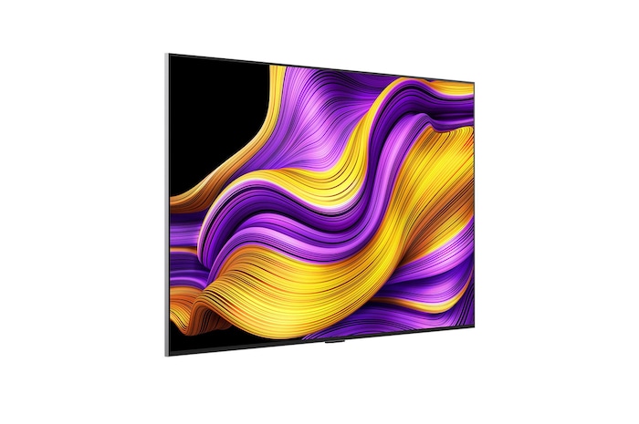 Left-facing side view of LG OLED evo AI G5 4K Smart TV.