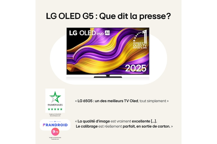 Télécommande AI Magic Remote de LG en face d’un écran de LG TV. L’écran affiche un message d’accueil personnalisé de LG AI avec des mots clés personnalisés en fonction de l’historique de recherche et de visionnage de l’utilisateur. À côté de la télécommande se trouve une icône et une étiquette montrant que la fonctionnalité AI Concierge est facilement accessible en appuyant brièvement sur le bouton IA. 