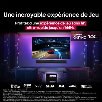 Le processeur alpha 11 AI de 2ème génération sur un fond sombre. Il brille de l’intérieur d’une lumière violette et bleue, illuminant les circuits de micropuce qui l’entourent. Le titre parle de la façon dont le processeur dédié à la LG OLED evo offre une qualité 4K, des couleurs et une luminosité époustouflantes avec une précision au niveau pixel. Les statistiques de performance sont visibles. Traitement neuronal NPU par IA 6,7 fois plus important. Fonctionnement 2,2 fois plus rapide, CPU. Graphiques 3,6 fois améliorés, GPU.