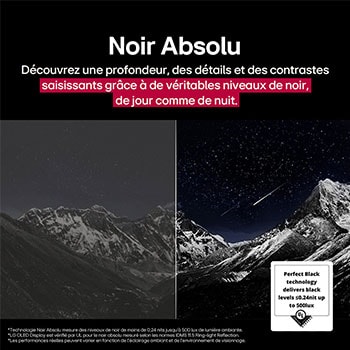 Télécommande LG AI Magic Remote avec le bouton IA en surbrillance. Autour d’elle se trouvent les différentes fonctionnalités auxquelles un utilisateur peut accéder à partir du bouton. AI Voice ID, AI Search, AI Chatbot, AI Concierge, AI Picture Wizard, AI Sound Wizard. Le texte explique que la télécommande LG AI Magic Remote complète votre AI Experience avec un bouton dédié à l’IA et peut être utilisée comme une souris aérienne. Il vous suffit de pointer et cliquer.