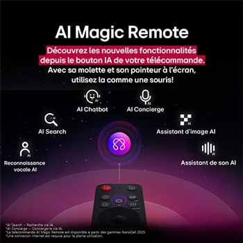 Une fille et un chien sont assis devant une LG QNED TV installée sur un mur représentant trois éléphants marchant vers l’extérieur au-dessus d’une LG Soundbar. Le titre évoque la façon dont chaque scène d’action est plus palpitante sur un très grand écran.