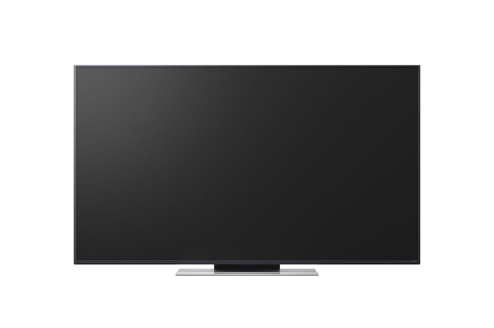 Vue avant et latérale de la Smart TV LG QNED evo AI 4K montrant ses dimensions de longueur, largeur, hauteur et profondeur.