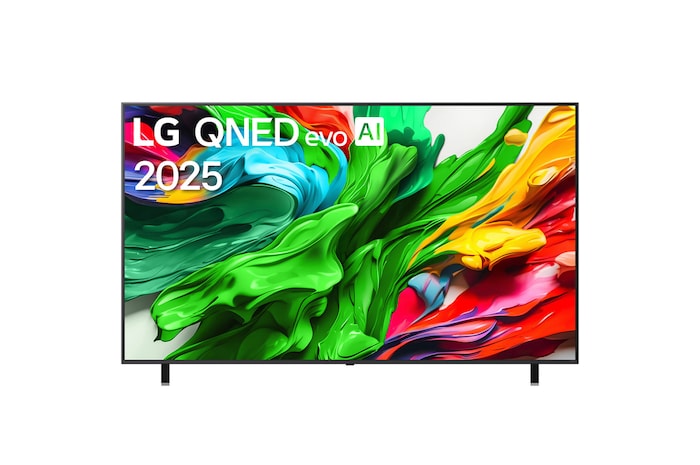 Vue avant de 86 pouces (217 cm) | LG QNED evo AI QNED85 MiniLED | 4K Smart TV | 2025 86QNED85A6C