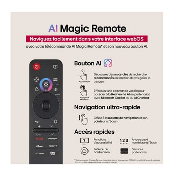 Des éclaboussures de peinture éclatent en hauteur depuis le sol dans diverses couleurs. Certification Intertrek pour un volume de couleurs à 100 % par rapport au DCI-P3. Le titre parle de la nouvelle technologie de gamme de couleurs élargie unique de LG, qui vous permet de profiter de couleurs éclatantes à l’écran.