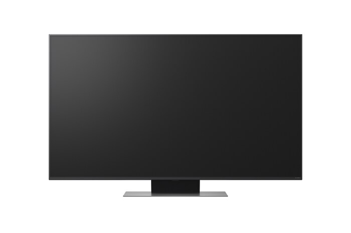 Rear view of LG QNED evo TV.