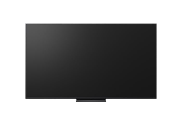 Slightly-angled right-facing side view of LG QNED evo TV.