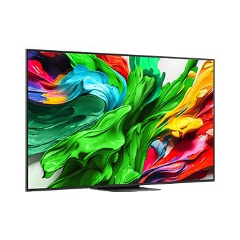 Left-facing side view of LG QNED evo TV.