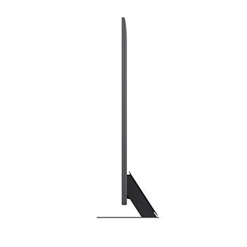 Left-facing side view of LG QNED evo TV.