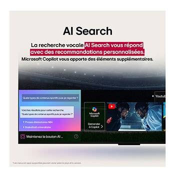 LG TV LG QNED | 2025 | 86'' (217 cm) | 4K UHD | Processeur α8 AI 4K Gen2, LG 86QNED86A6A
