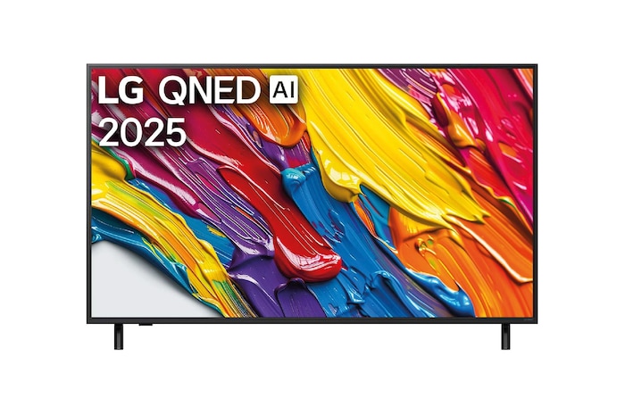 Vue avant de 55 pouces (139 cm) | LG QNED AI QNED82 | 4K Smart TV | 2025 55QNED82A6B