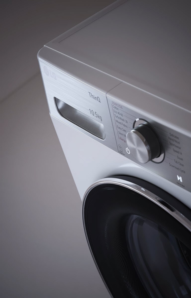 Lave-linge 9kg - 68L, Moteur intelligent AI Direct Drive™ garanti 10 ans -  LG F94V38WHS