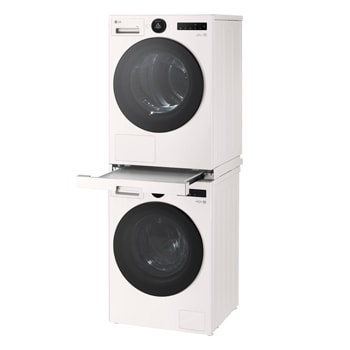 LG Kit de superposition Lave-linge / Sèche-linge  I Étagère extensible | Blanc, LG DK2W