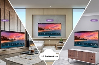 La solution LG ProCentric Cloud permet la lecture du même contenu sur les TVs d’hôtel à différents endroits.