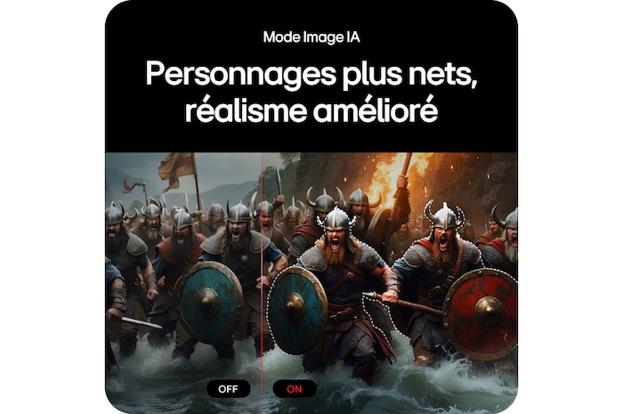 Moniteur Gaming LG UltraGear 32G810SA, présentant la fonction AI Picture qui offre des caractères plus nets et un rendu plus réaliste pendant le jeu.