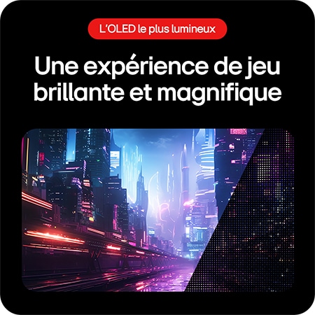 Moniteur Gaming LG UltraGear 39GS95QE offrant une brillance exceptionnelle pour une expérience de jeu magnifique grâce à la technologie LG OLED avec MLA+.