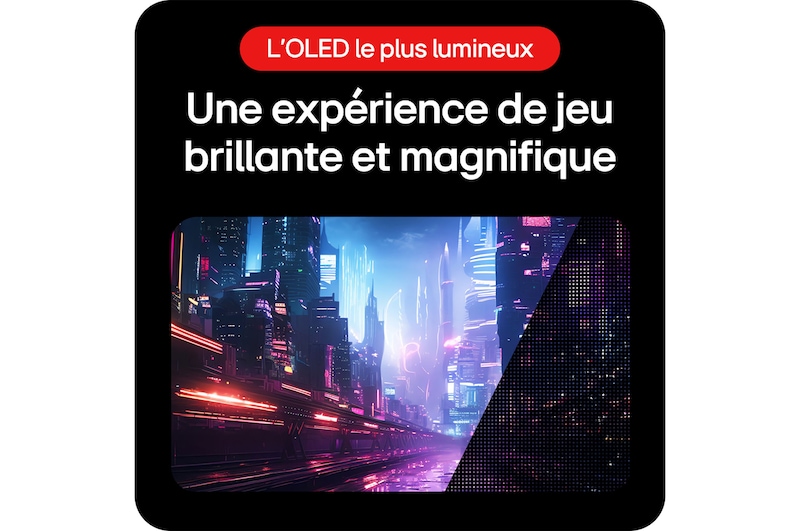 Moniteur Gaming LG UltraGear 45GS95QE-B offrant une brillance exceptionnelle pour une expérience de jeu magnifique grâce à la technologie LG OLED avec MLA+.