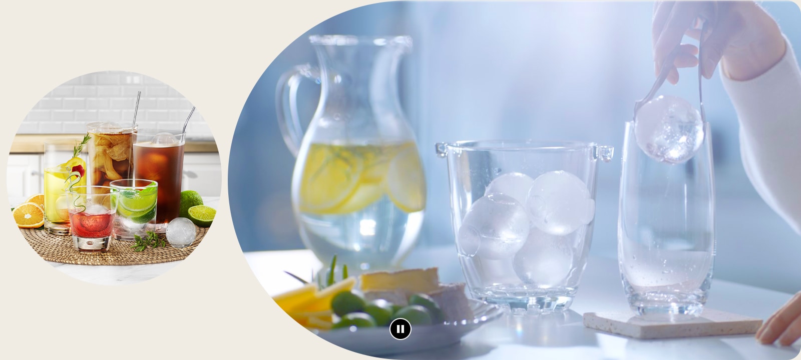 Préservez la saveur de vos besoins avec la fabrique à glace Craft Ice™ et ses glaçons ronds à fusion lente
