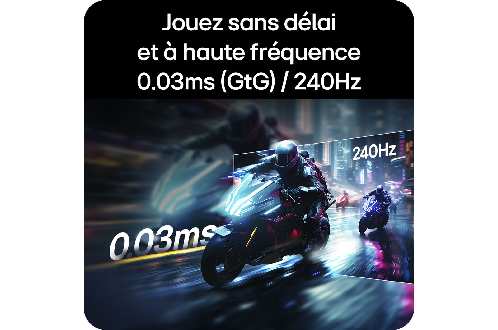 Moniteur LG 45GX90SA produisant des noirs plus profonds et des couleurs réalistes grâce à la certification VESA DisplayHDR™ 400 (True Black) et à la couverture 98.5% DCI-P3.