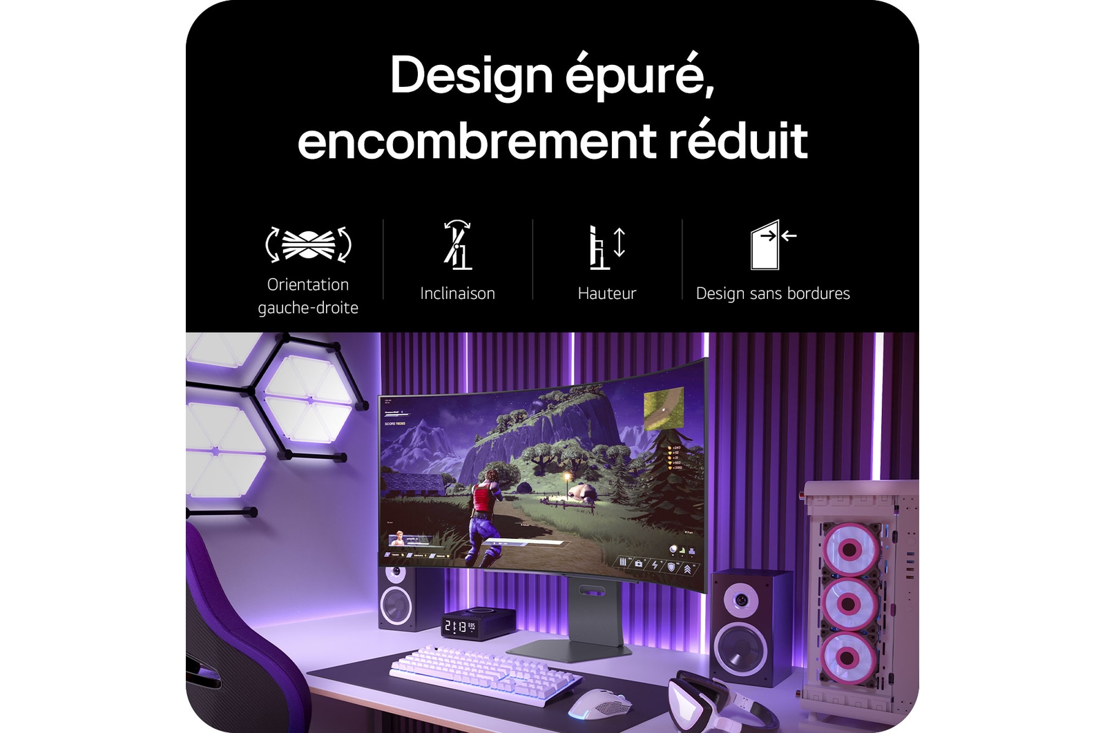 vue arrière avec voyants allumés