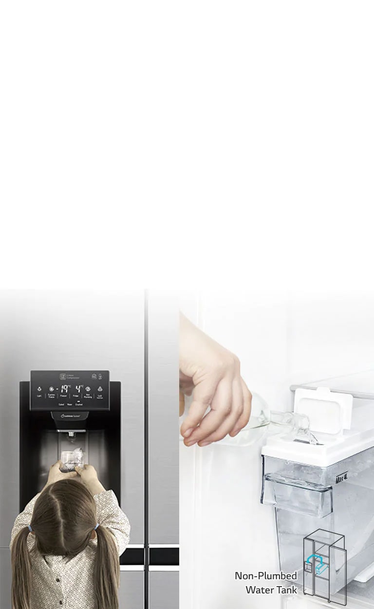 Lg Import - Réfrigérateur américain LG GSLV70PZTF 635L Platinium -  Réfrigérateur américain - Rue du Commerce