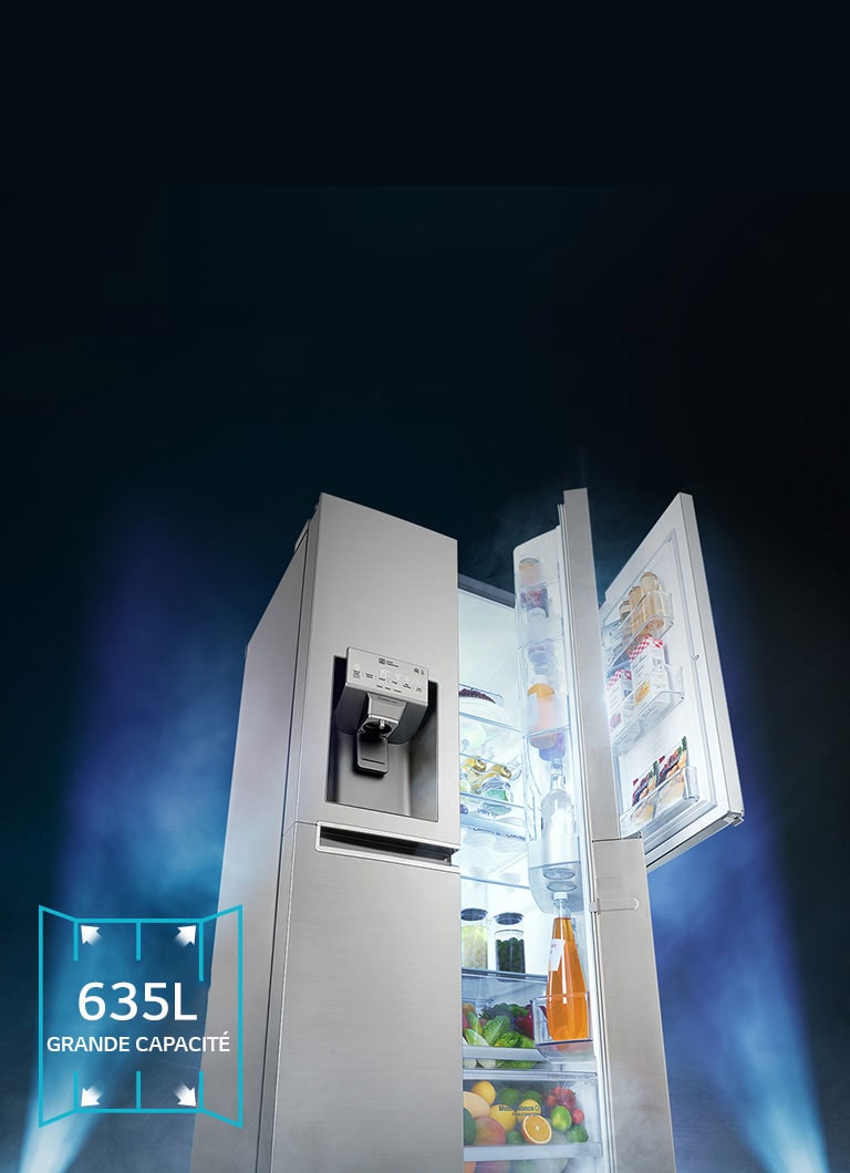 Grand espace de stockage de 600 litres