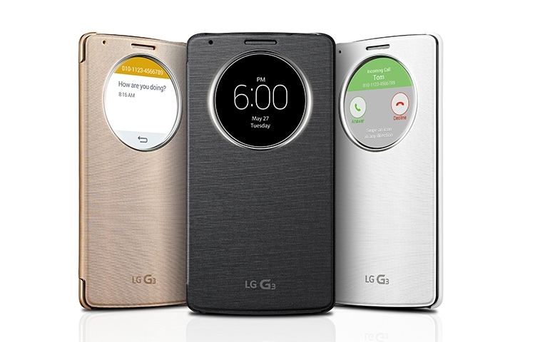 LG Housse folio Quick Circle LG CCF-340G pour LG G3