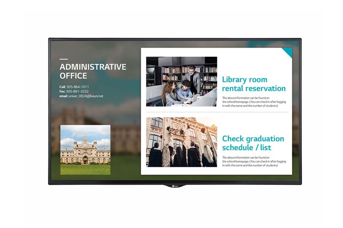 LG 49 po 350 nits FHD Affichage standard, LG 49SE3KE-B