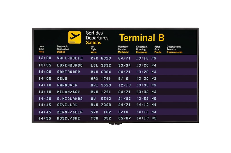 Vue avant de Série Standard Premium LS75C LG 55LS75C-M